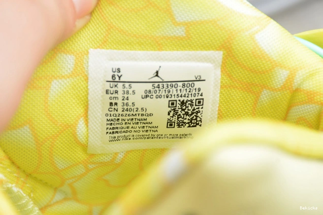 Cheap BK (gs) 6 dynamic retro 543390-800 floral yellow air jordan 1110